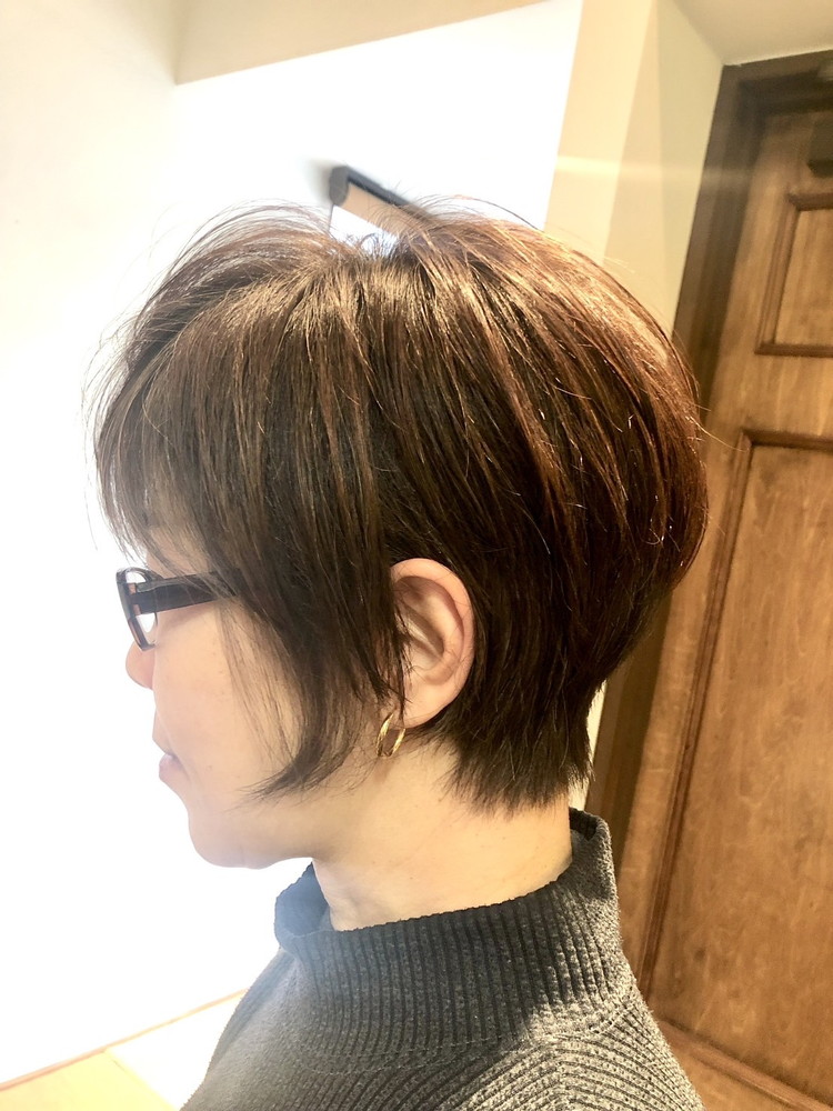 50代骨格補正ショートボブ